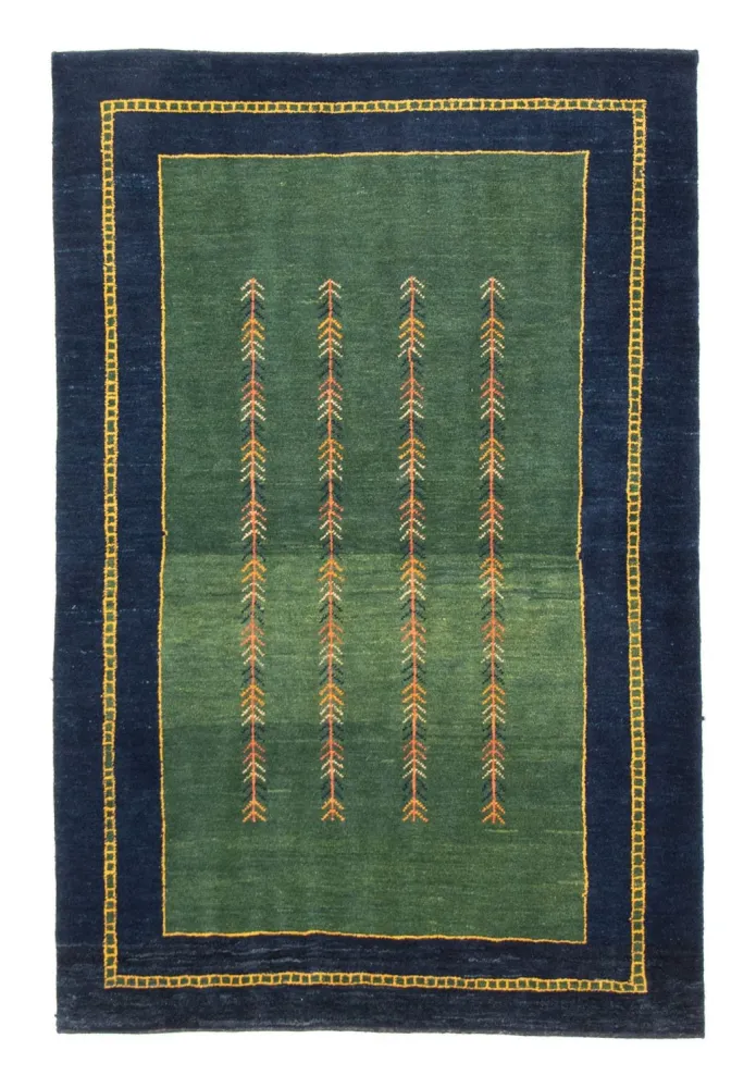 Dywan Gabbeh - perski - 184 x 122 cm - zielona