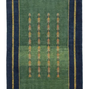Dywan Gabbeh - perski - 184 x 122 cm - zielona