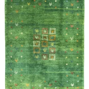 Dywan Gabbeh - perski - 189 x 155 cm - zielona