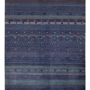 Dywan Gabbeh - perski - 191 x 140 cm - ciemnoniebieski