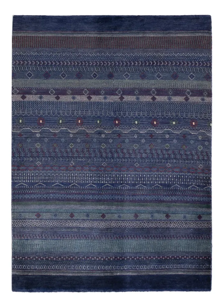 Dywan Gabbeh - perski - 191 x 140 cm - ciemnoniebieski