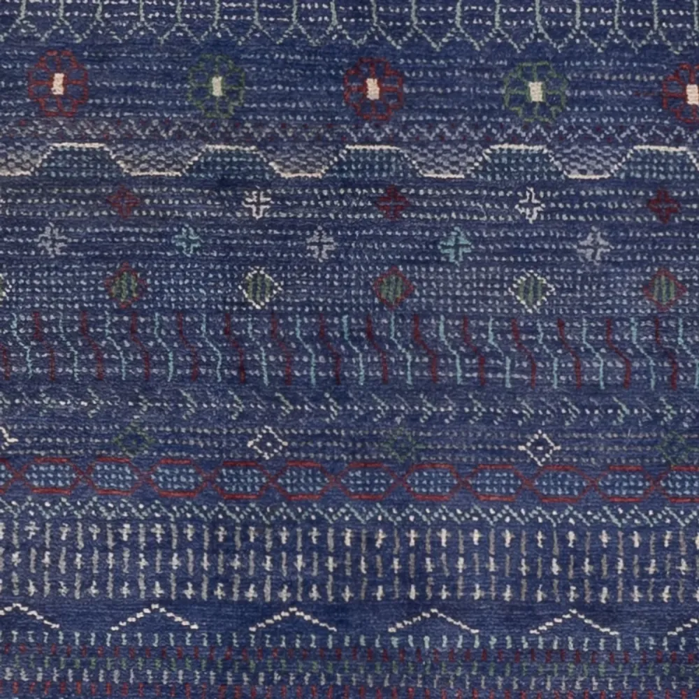 Dywan Gabbeh - perski - 191 x 140 cm - ciemnoniebieski