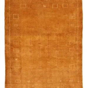 Dywan Gabbeh - perski - 193 x 151 cm - złoto