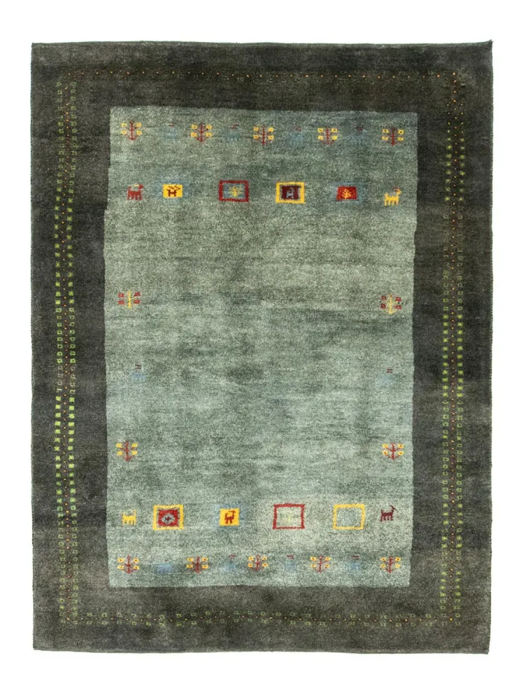 Dywan Gabbeh - perski - 195 x 142 cm - szary