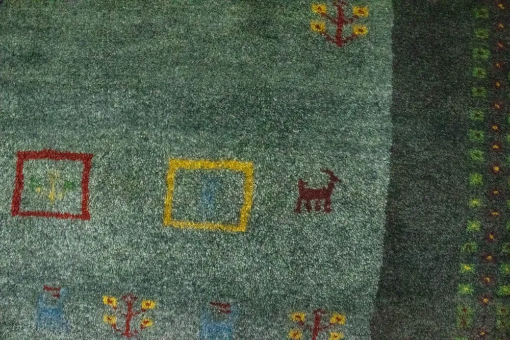 Dywan Gabbeh - perski - 195 x 142 cm - szary