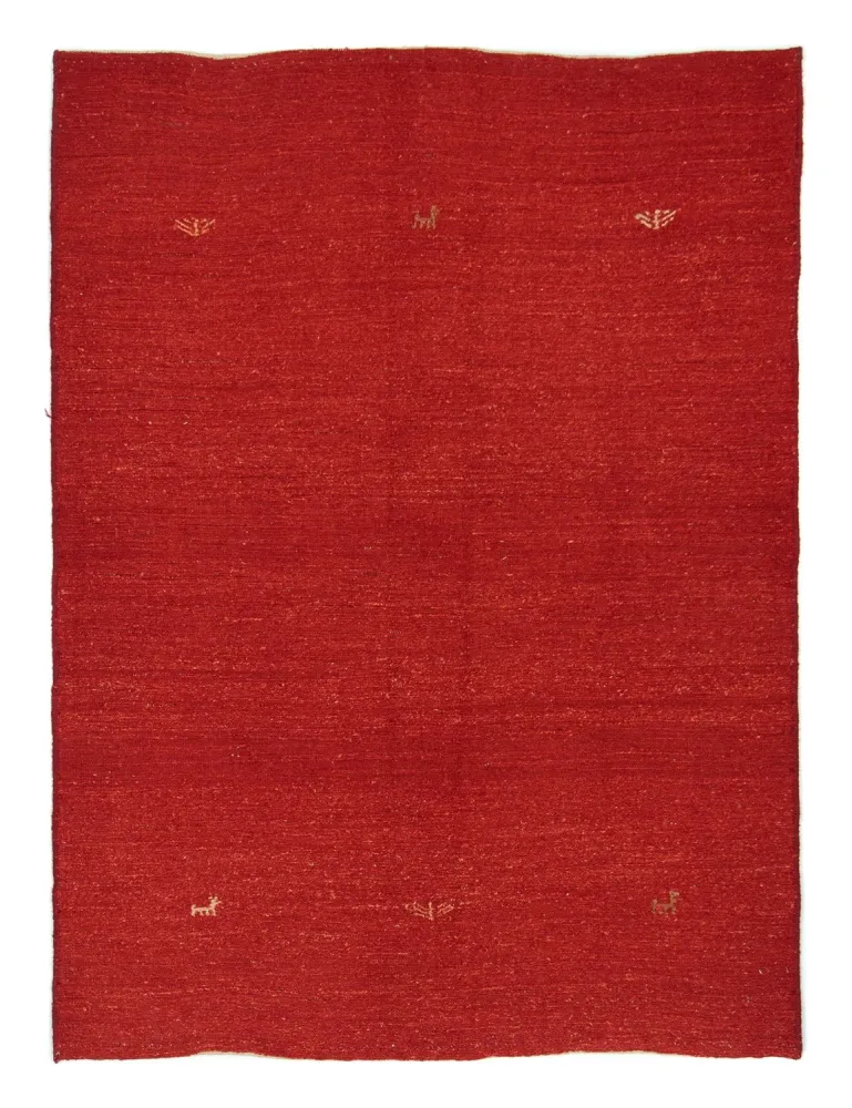 Dywan Gabbeh - perski - 195 x 147 cm - czerwony