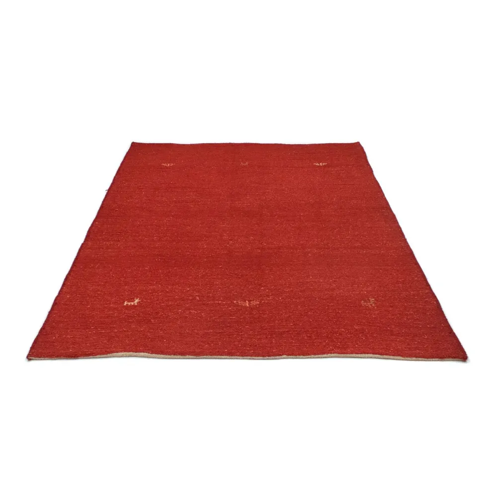 Dywan Gabbeh - perski - 195 x 147 cm - czerwony