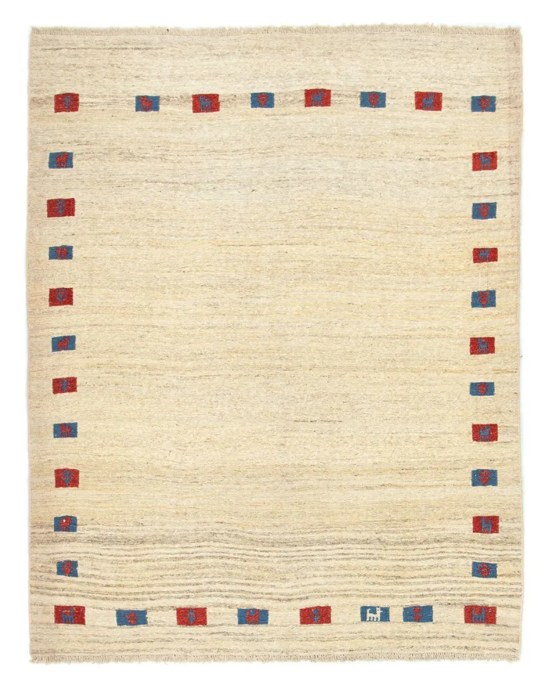 Dywan Gabbeh - perski - 196 x 156 cm - beżowy