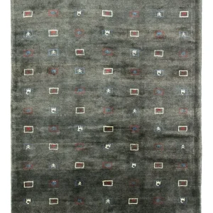 Dywan Gabbeh - perski - 235 x 174 cm - szary