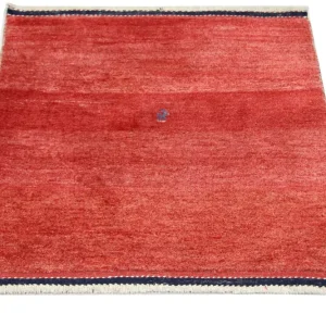 Dywan Gabbeh - perski kwadratowy - 111 x 111 cm - czerwony