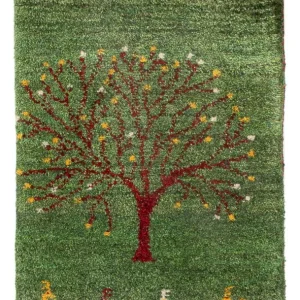 Dywan Gabbeh - perski - 60 x 40 cm - wielokolorowy