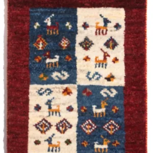 Dywan Gabbeh - perski - 60 x 40 cm - wielokolorowy