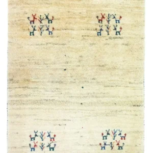 Dywan Gabbeh - perski - 94 x 64 cm - wielokolorowy
