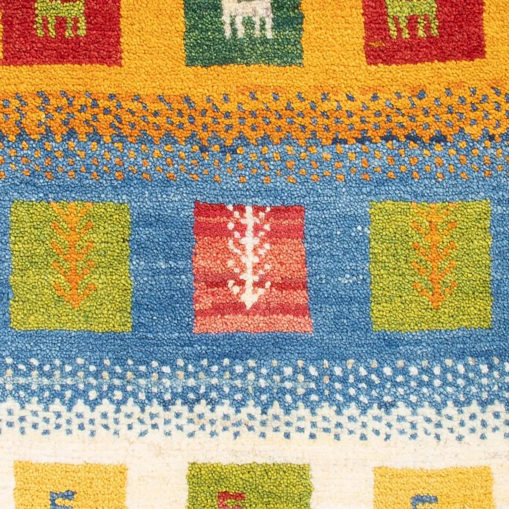 Dywan Gabbeh - perski - 87 x 61 cm - wielokolorowy