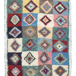 Dywan Gabbeh - perski - 60 x 40 cm - wielokolorowy