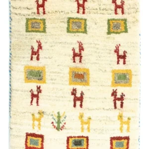 Dywan Gabbeh - perski - 60 x 40 cm - wielokolorowy