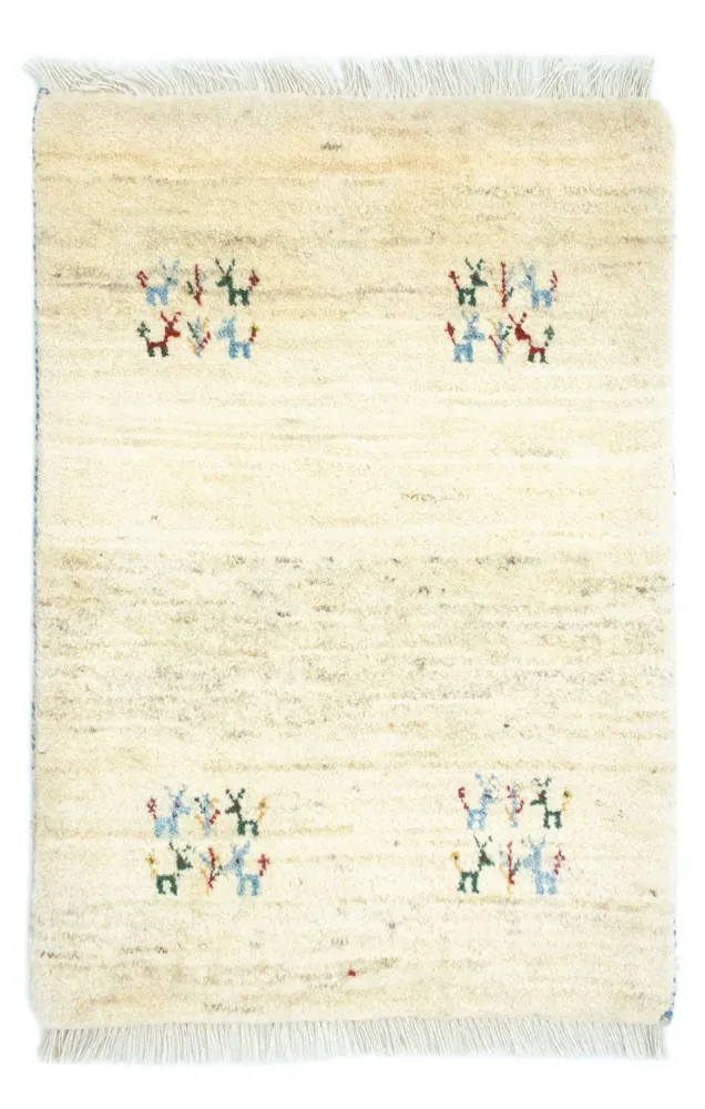 Dywan Gabbeh - perski - 90 x 64 cm - wielokolorowy