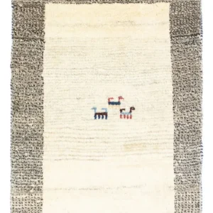 Dywan Gabbeh - perski - 84 x 59 cm - wielokolorowy