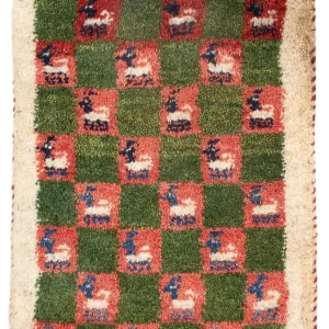 Dywan Gabbeh - perski - 60 x 40 cm - wielokolorowy