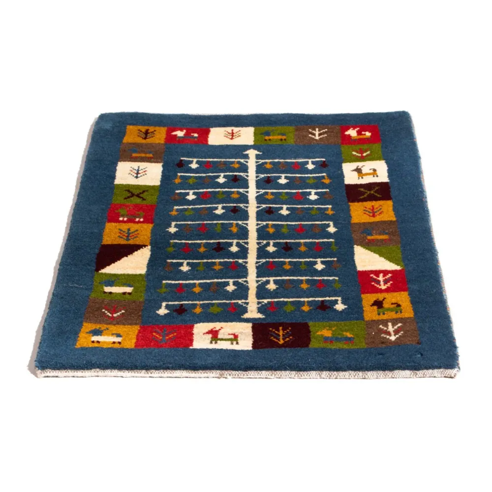 Dywan Gabbeh - perski - 90 x 62 cm - wielokolorowy