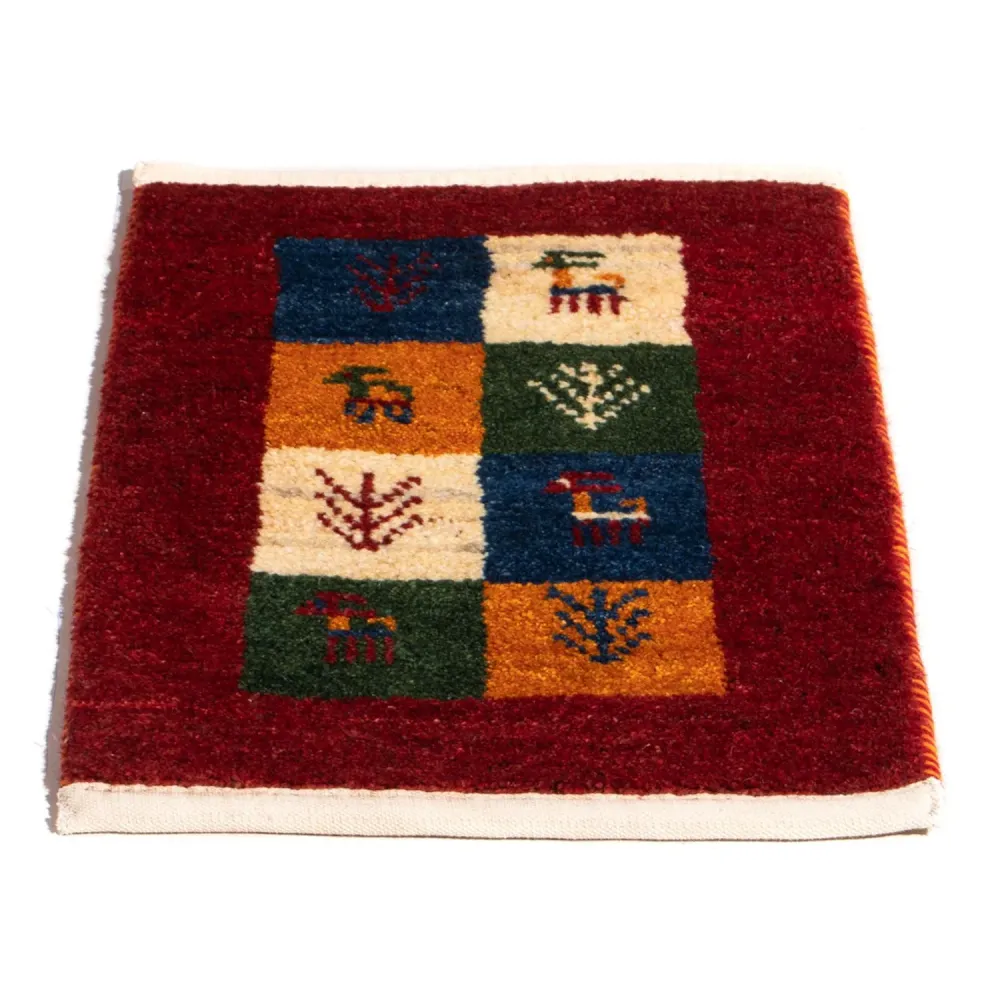 Dywan Gabbeh - perski - 60 x 40 cm - wielokolorowy