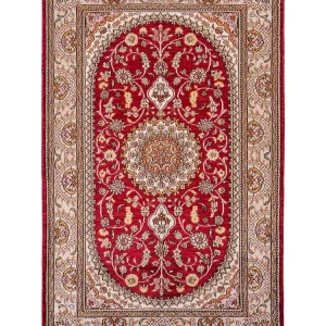 Dywan z jedwabiu - jedwab chiński - 120 x 75 cm - czerwony