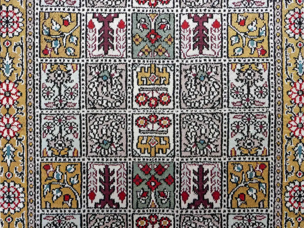 Dywan z jedwabiu - jedwab chiński - 92 x 64 cm - wielokolorowy