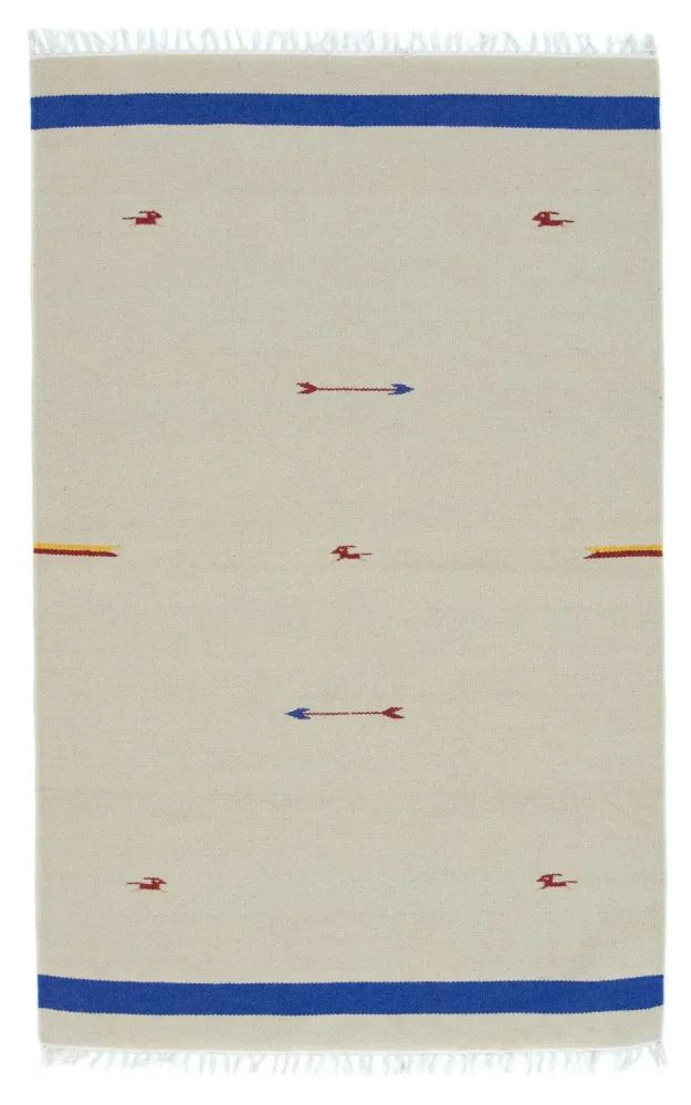 Dywan Kelim - modny - 180 x 120 cm - beżowy