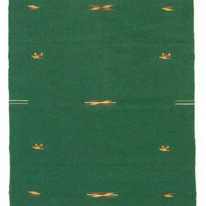 Dywan Kelim - modny - 180 x 120 cm - ciemna zieleń