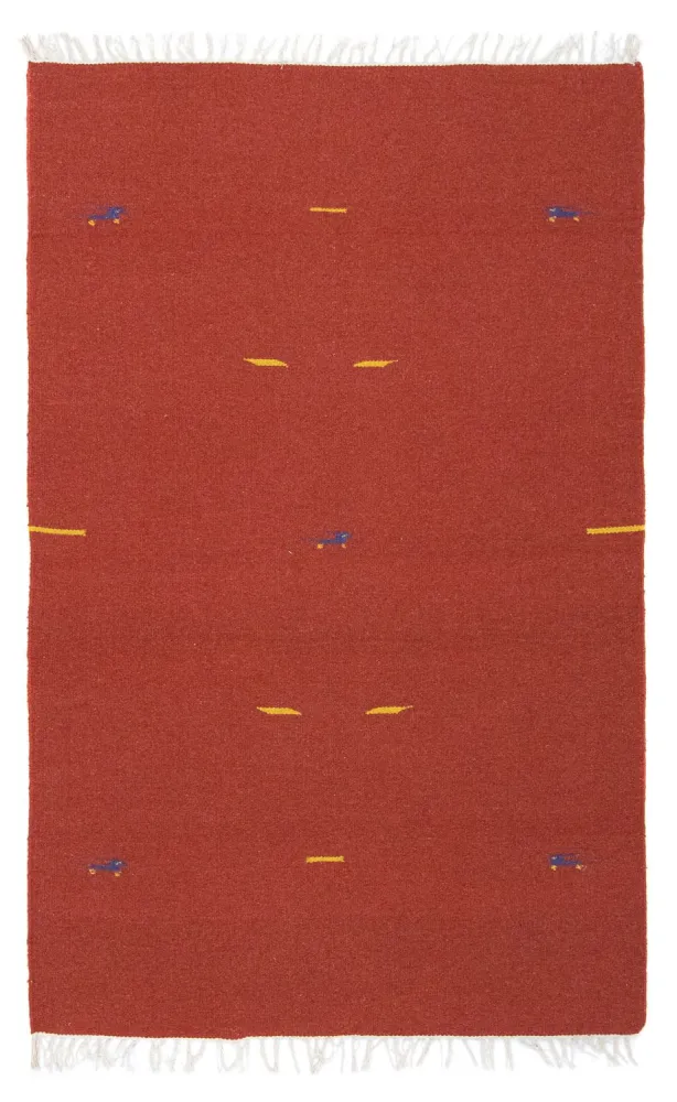 Dywan Kelim - modny - 180 x 120 cm - czerwony