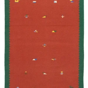 Dywan Kelim - modny - 180 x 120 cm - czerwony