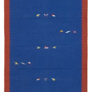 Dywan Kelim - modny - 180 x 120 cm - niebieski