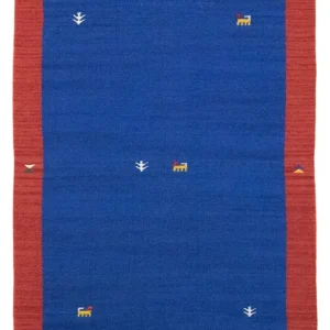 Dywan Kelim - modny - 180 x 120 cm - niebieski