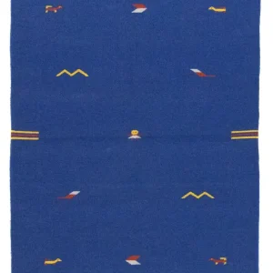 Dywan Kelim - modny - 180 x 120 cm - niebieski
