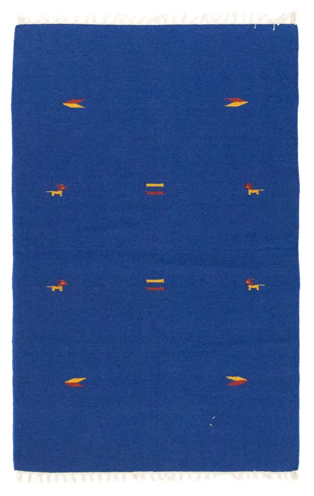 Dywan Kelim - modny - 180 x 120 cm - niebieski