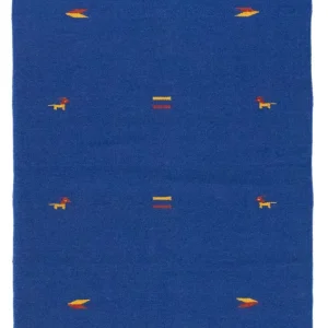 Dywan Kelim - modny - 180 x 120 cm - niebieski