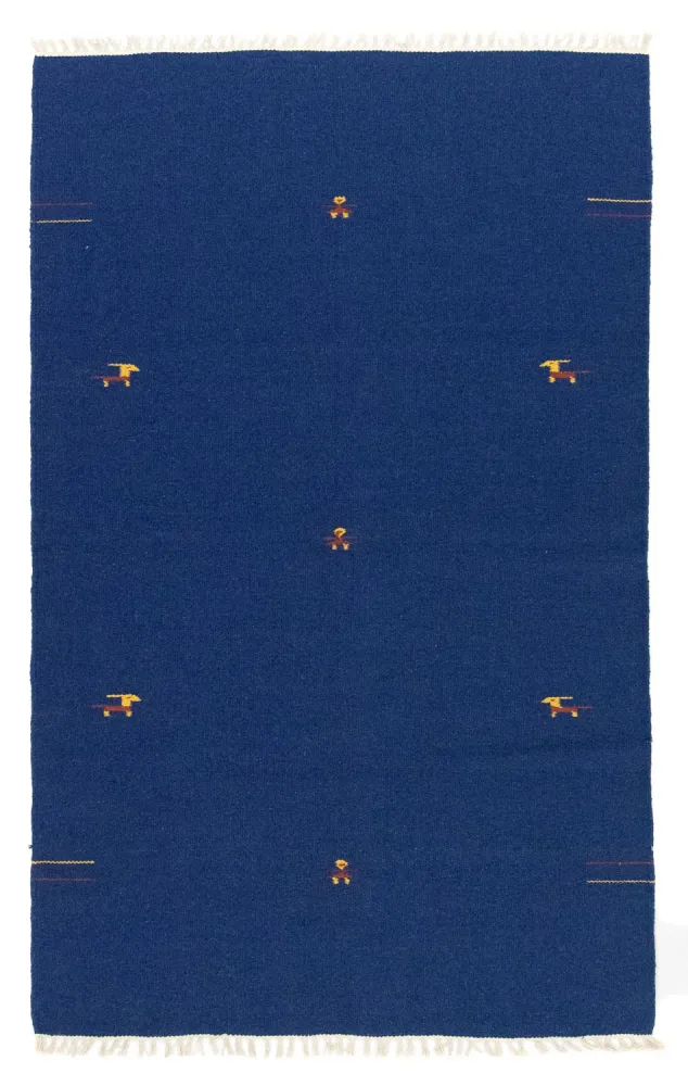 Dywan Kelim - modny - 180 x 120 cm - niebieski