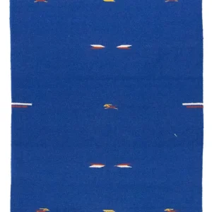 Dywan Kelim - modny - 180 x 120 cm - niebieski