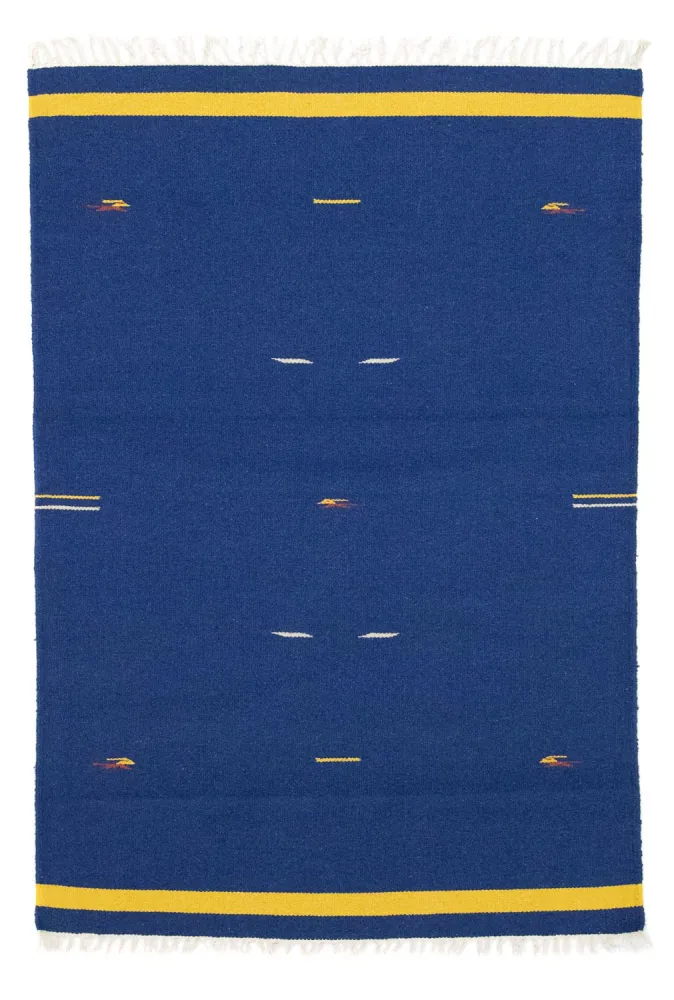 Dywan Kelim - modny - 180 x 120 cm - niebieski