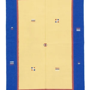 Dywan Kelim - modny - 200 x 140 cm - żółty