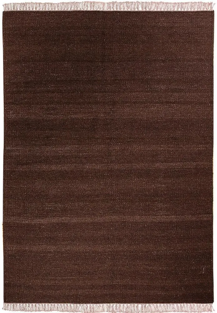 Dywan Kelim - modny - 200 x 140 cm - ciemnobrązowy
