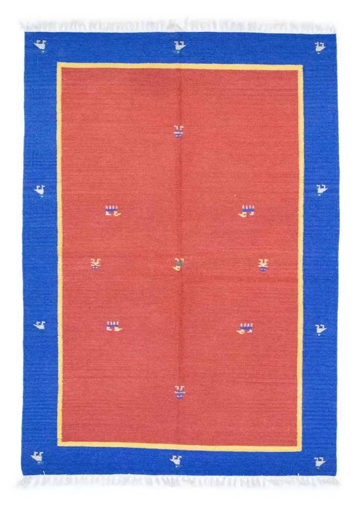 Dywan Kelim - modny - 200 x 140 cm - czerwony