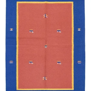 Dywan Kelim - modny - 200 x 140 cm - czerwony