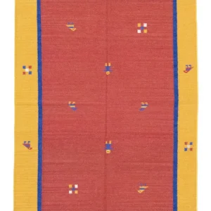 Dywan Kelim - modny - 200 x 140 cm - czerwony