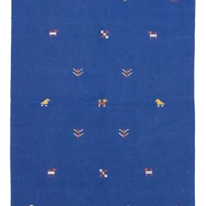 Dywan Kelim - modny - 200 x 140 cm - niebieski