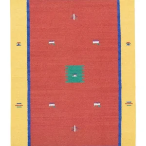 Dywan Kelim - modny - 200 x 140 cm - pomarańczowy