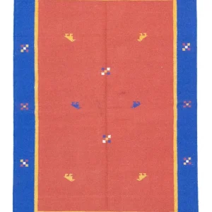 Dywan Kelim - modny - 200 x 140 cm - pomarańczowy