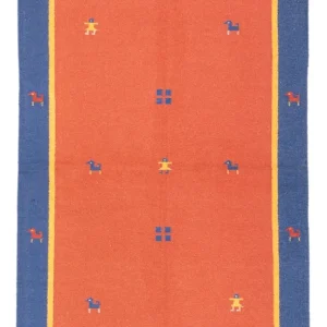 Dywan Kelim - modny - 200 x 140 cm - wielokolorowy