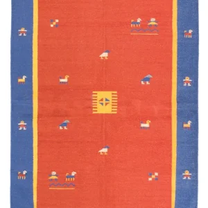 Dywan Kelim - modny - 200 x 140 cm - wielokolorowy