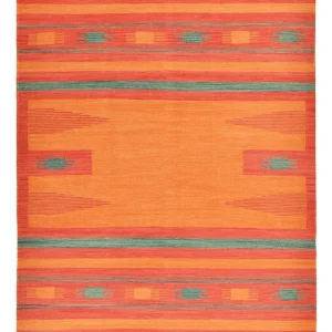 Dywan Kelim - modny - 203 x 155 cm - wielokolorowy